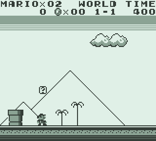 An animated GIF of Super Mario Land playing as you would expect. The coin count only increases when Mario actually obtains them.