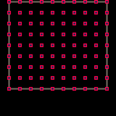 A screenshot of an empty 9×8 grid, the playfield for Pico Attack.